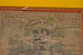 Goldene Regeln für gute Kinder * Würfel Klotz Puzzel * Litho. & coloriert * Nürnberg  um 1850-1860