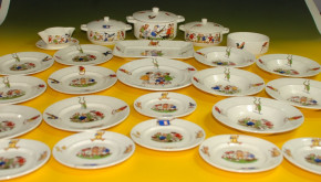 Wächtersbach 24-part children dinner set with child motive * twenties