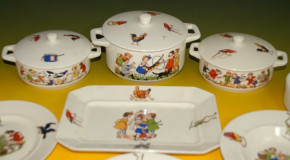 Wächtersbach 24-part children dinner set with child motive * twenties