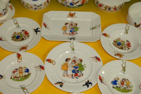 Wächtersbach 24-part children dinner set with child motive * twenties