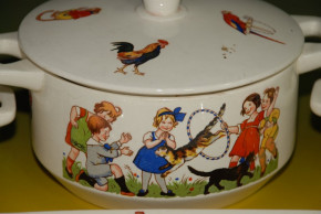 Wächtersbach 24-part children dinner set with child motive * twenties