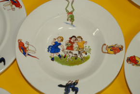 Wächtersbach 24-part children dinner set with child motive * twenties