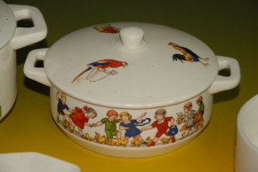 Wächtersbach 24-part children dinner set with child motive * twenties