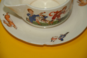 Wächtersbach 24-part children dinner set with child motive * twenties