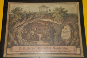 Mining game minerals collection of J.F. Fuchs * Winkler youth game Leipzig 1879