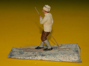 Georg Heyde Skifahrer * Winter Nippesfigur * um 1900