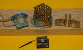 Puppenstuben Miniatur Zubehör für Schreibtisch o. Arbeitszimmer  * 20er Jahre