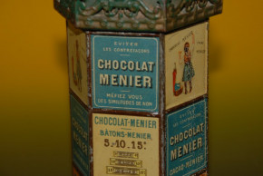 Menier chocolates economizing machine * metal litho. & hand lacqueredly * at 1900