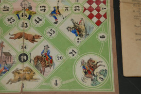 antique Biedermeier period yarn-spinner game * litho. & hand-paintedly * G. Neiff Nuremberg at 1850