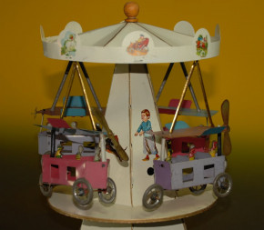 old airman merry-go-round made of metal with clock plant lift * well Nuremberg twenties