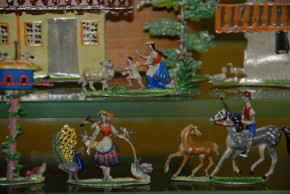 Allgeyer village & country life scene * 27 part * 1.2 inch figures at 1850-1860