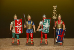 C.B.G. Mignot tin figures * 5 Roman soldiers * France Paris