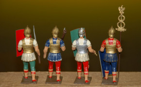 C.B.G. Mignot Zinnfiguren * 5 römische Soldaten * Frankreich Paris