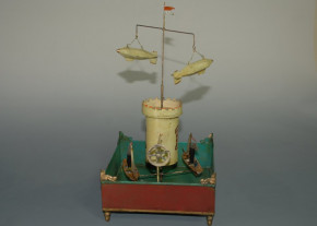 antique zeppelin & steamboat steam-driven engines drive model * at 1900