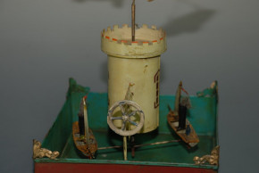 antique zeppelin & steamboat steam-driven engines drive model * at 1900