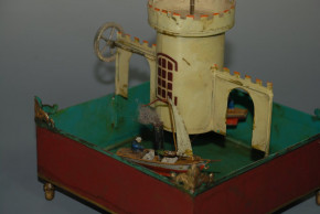 uraltes Zeppelin & Dampfboot Dampfmaschinen Antriebsmodell * um 1900
