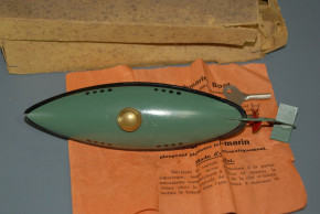 antique submarine with clockwork drive in the box with instructions * at 1910-1920