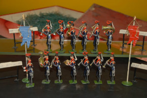 NORIS Zinnfiguren Husaren Parade Musiker im O.K. * Höhe 6,5 cm * um 1900