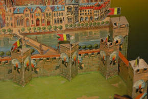Aufstellspiel "Bombardement Lüttich" Modell von 1915 * RARITÄT * Festungs-Schießspiel