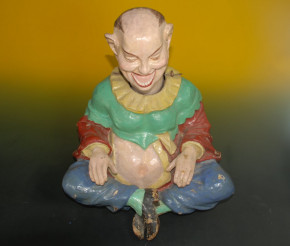 Advertising figure Chinese with shaking head * papier-mâché hand-painted * at 1900