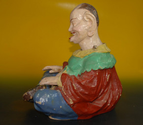 Advertising figure Chinese with shaking head * papier-mâché hand-painted * at 1900