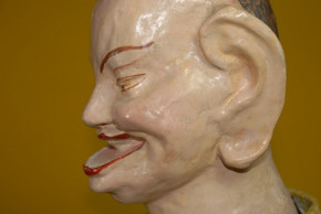 Advertising figure Chinese with shaking head * papier-mâché hand-painted * at 1900