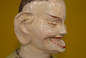 Advertising figure Chinese with shaking head * papier-mâché hand-painted * at 1900