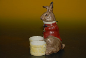 Easter bunny human representation * porcelain cruet stand * Thuringia around 1900-1920