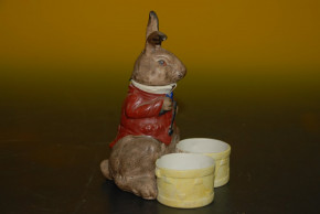 Easter bunny human representation * porcelain cruet stand * Thuringia around 1900-1920