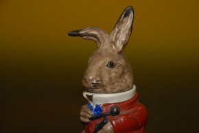 Easter bunny human representation * porcelain cruet stand * Thuringia around 1900-1920