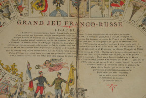 französischer Militär Spielplan * Grand Jeu Franco-Russe * Frankreich um 1900