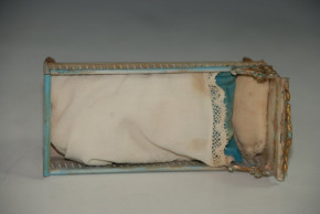 seltenes Märklin Miniatur Puppenhaus Bett * Blech handlackiert um 1900