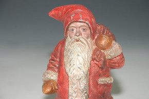 seltene Metallguß Spardose * Weihnachtsmann * Deutschland um 1900