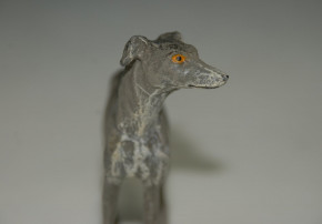 Heyde G. Zinnfigur * Miniatur Puppenstuben Windhund * um 1900