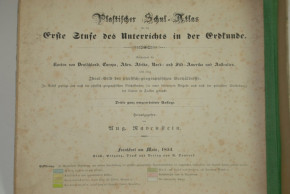 seltener plastischer Schulatlas von A. Ravenstein * Verlag B. Dondorf Frankfurt 1854