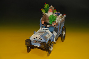 rare Santa Claus in the oldtimer with toys * around 1910-1915