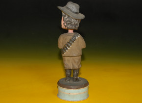 Head shaking figure from papier-mâché * Candybox - soldier with ammunition belt * at 1900