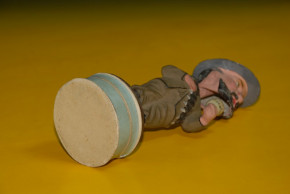 Head shaking figure from papier-mâché * Candybox - soldier with ammunition belt * at 1900