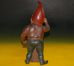 antique dwarf - gnome * grandfather at the wood chopping * at 1900