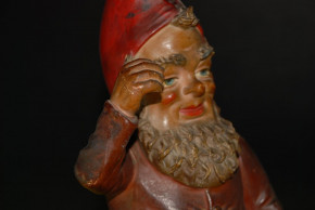 antique dwarf - gnome * grandfather at the wood chopping * at 1900