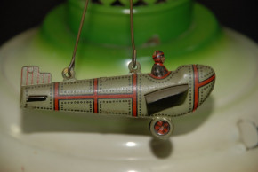 Penny Toy airman merry-go-round with 3 zeppelins & 3 aeroplanes in the box * Germany at 1910-1920