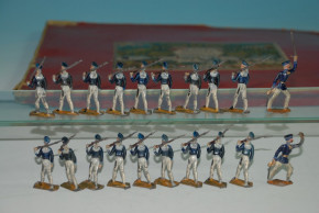 J.G. Rupprecht Zinnfiguren * Marinesoldaten & 6 Blech Schiffe im O.K. * um 1900-1910
