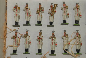 Heyde Zinnfiguren * Garde du Corps 20 Standmusiker mit Musikwerk Nr. 347 im O.K. * um 1900