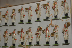 Heyde Zinnfiguren * Garde du Corps 20 Standmusiker mit Musikwerk Nr. 347 im O.K. * um 1900