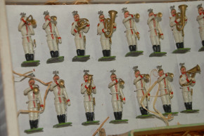 Heyde Zinnfiguren * Garde du Corps 20 Standmusiker mit Musikwerk Nr. 347 im O.K. * um 1900