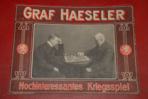 Graf Haeseler hochinteressantes Kriegsspiel 1. WK mit 32 Haffner Zinnfiguren im O.K. * um 1905