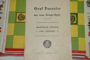 Graf Haeseler hochinteressantes Kriegsspiel 1. WK mit 32 Haffner Zinnfiguren im O.K. * um 1905