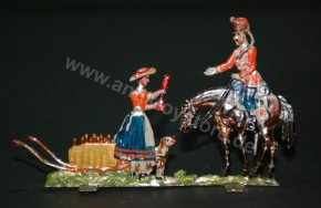 Söhlke, Gerhard Berlin tin figures - Prussian lancers cavalry camp * 100 parts * at 1860