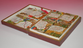 antique Puzzle * Geographical study of France & Colonies * at 1870/1880