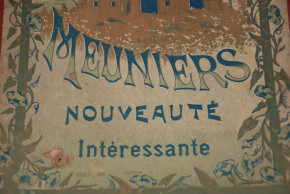 uraltes Aufstellspiel Mühle * JEU DES MEUNIERS * Frankreich um 1900